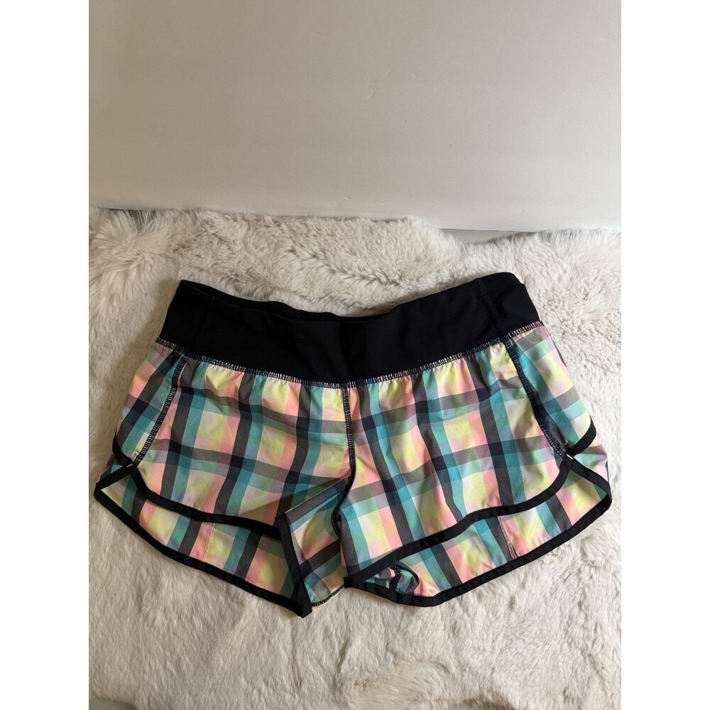 Lululemon Run: Speed Short Plaid Wee Wheezy Check Size 6 Excellent Women